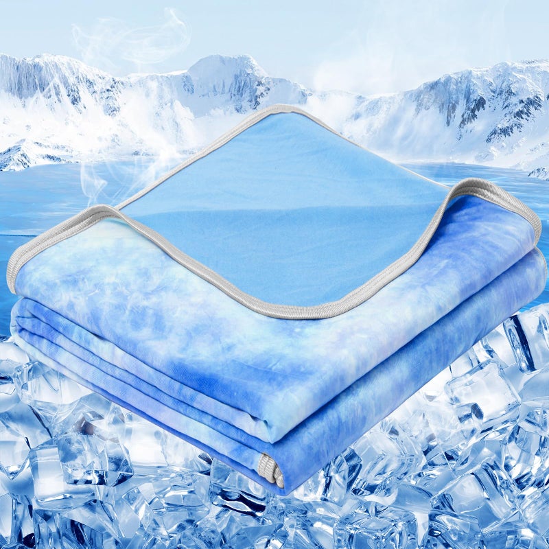 inhand Cooling Blanket Queen Size (90"x90"), Cooling Blankets for Hot Sleepers, Absorbs Heat to Keep Adults Cool for Summer Nights Sweats, Thin Cold Lightweight Blanket for Couch Bed, All Season Use - Image 1