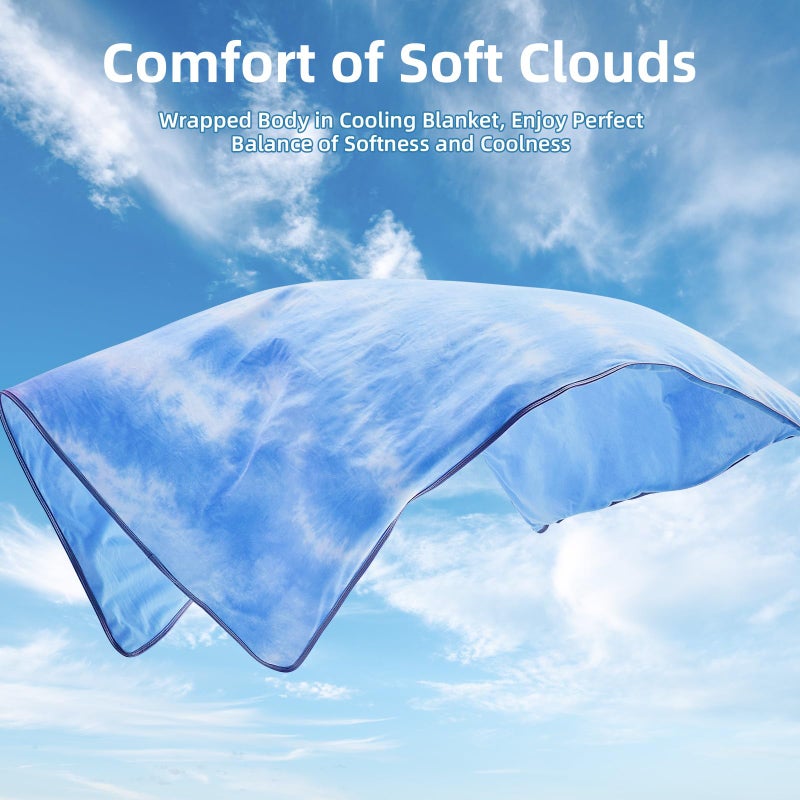 inhand Cooling Blanket Queen Size (90"x90"), Cooling Blankets for Hot Sleepers, Absorbs Heat to Keep Adults Cool for Summer Nights Sweats, Thin Cold Lightweight Blanket for Couch Bed, All Season Use - Image 5