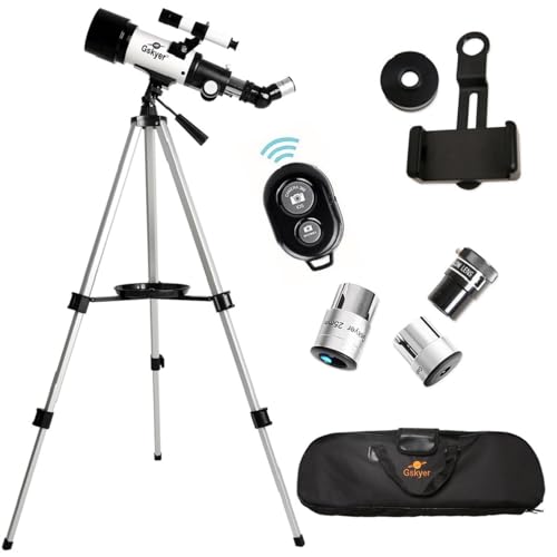 Gskyer Telescope, 70mm Aperture 400mm AZ Mount Astronomical Refracting Telescope for Kids Beginners - Travel Telescope with Carry Bag, Phone Adapter and Wireless Remote. - Image 2