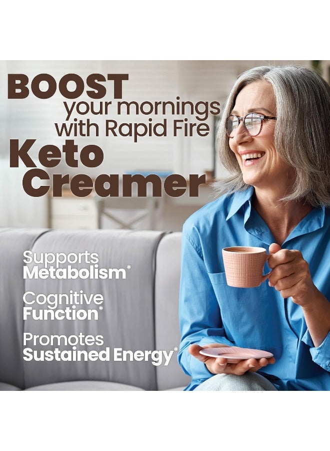 Rapid Fire Ketogenic Creamer with MCT Oil for Coffee or Tea, Supports Energy and Metabolism, Weight Loss, Ketogenic Diet 8.5 oz. (20 servings) - Image 4