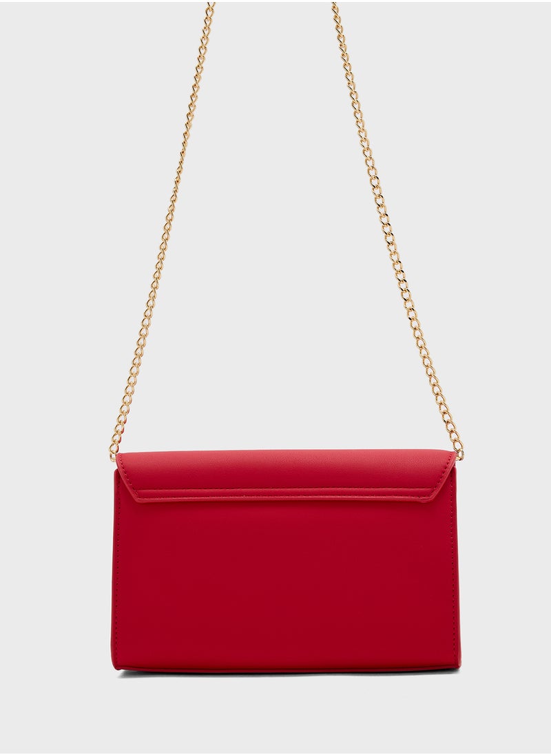 Love Moschino - Chain Detailed Flap Over Clutche - Image 1
