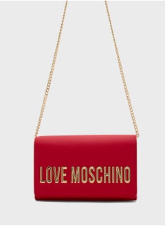 Love Moschino Chain Detailed Flap Over Clutche  - Image 1