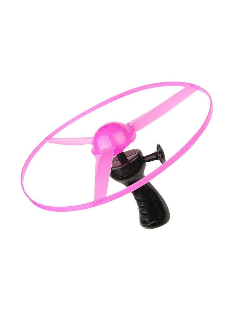 بيوينتي LED Light-Up Pull String Flying Disc – Large Spinning Flashing Frisbee with 25 cm Diameter  Launcher | Outdoor Glow-in-the-Dark Disc with Multi-Color Rotating LED Lights | Random Colors | Fun Nightt - Image 5
