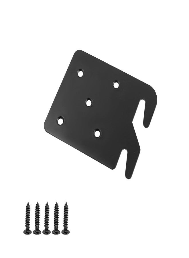 Chinflly Wood Bed Rail Hook Plates,Heavy Duty Bed Rail Fittings with Screws for Connecting Wood and Headboards,Bed Frame Brackets Replacement Bed Parts,Hook Plates, Black - Image 3