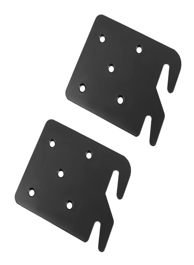 Chinflly Wood Bed Rail Hook Plates,Heavy Duty Bed Rail Fittings with Screws for Connecting Wood and Headboards,Bed Frame Brackets Replacement Bed Parts,Hook Plates, Black - Image 2