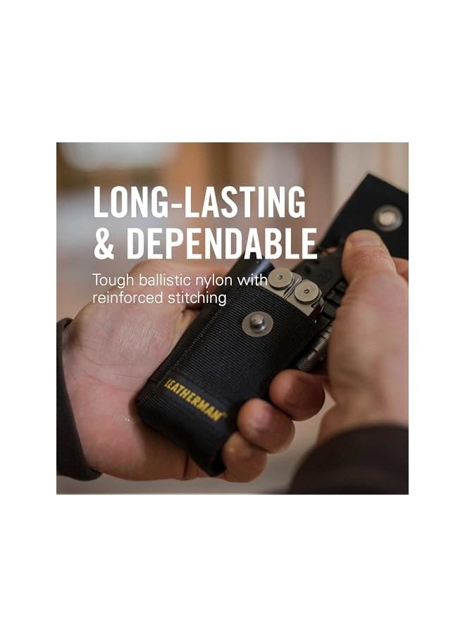 LEATHERMAN LEATHERMAN, Premium Nylon Snap Sheath with Pockets Fits 4 Multitools, Black,Medium,934932  - Image 2
