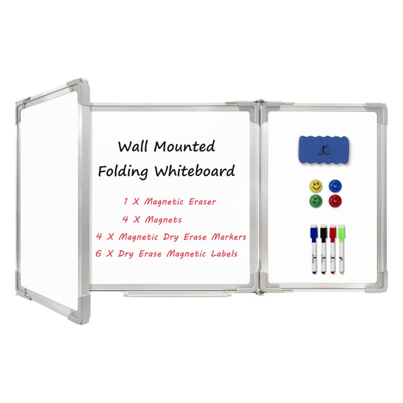 Navy Penguin Whiteboard Set - Dry Erase Board 47 x 18 in with 1 Dry Wipe Eraser, 4 Markers, 4 Magnets and 6 Magnetic Notes - Large Vision Wall White Board for Home Office College - Image 4