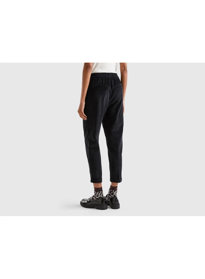 UNITED COLORS OF BENETTON Chinos In Velvet With Stretch Waist