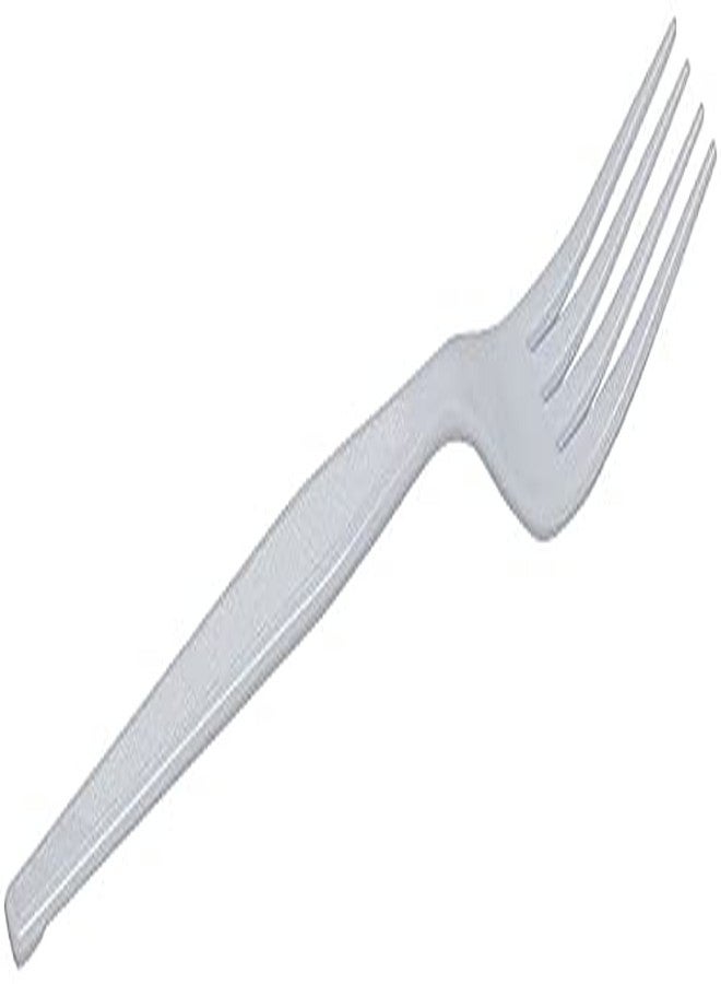 Dixie FH207 Plastic Cutlery, Heavyweight Forks, White, 100/Box - Image 2