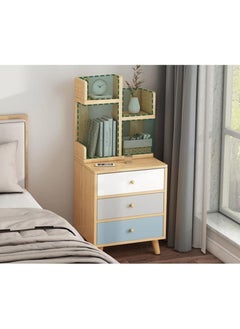 Generic Natural Beech Wood Desktop Shelf, a freestanding small bookshelf for organizing desk supplies. This desktop bookshelf organizer is ideal for keeping your office supplies in order  - Image 2