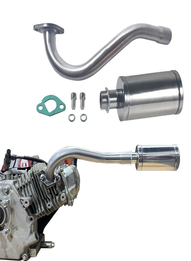 أنبوب عادم QASKEHKT مع كاتم صوت لعربة الكارتينج Predator 196cc 212cc GX160 GX200، ولعربة الكارتينج Manco Yerf Dog - Image 1