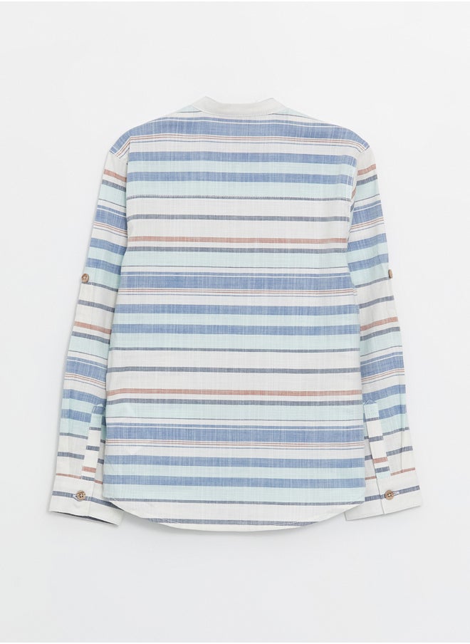 LC WAIKIKI Magnificent Collar Striped Boy'S Shirt  - Image 3