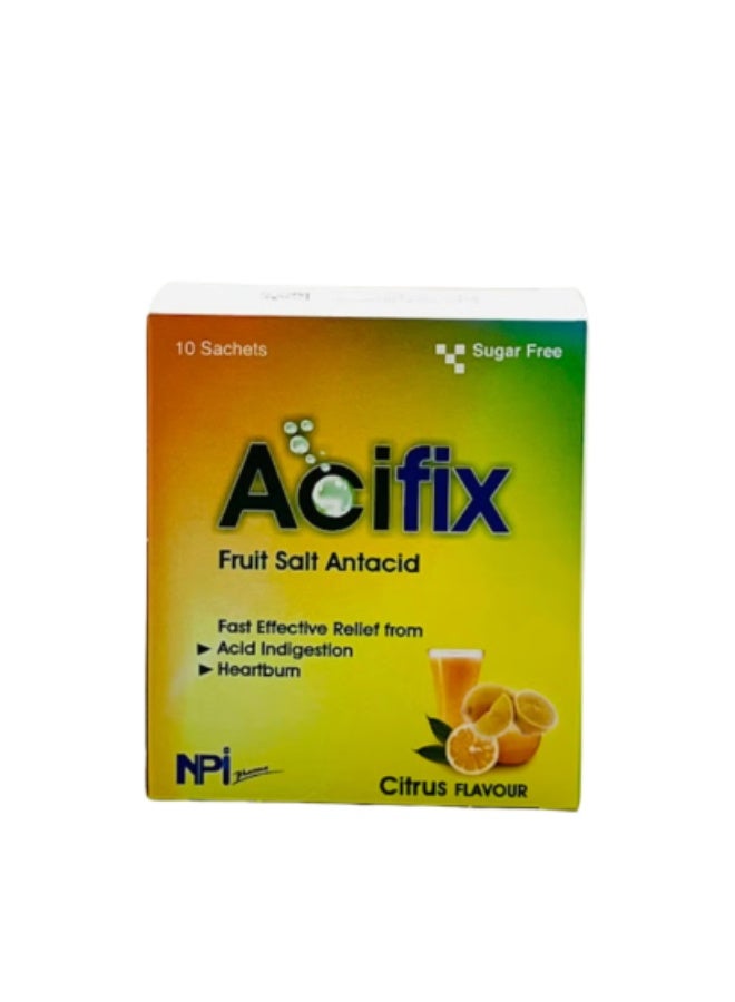 Acifix sachets citrus 10’s Sugar Free