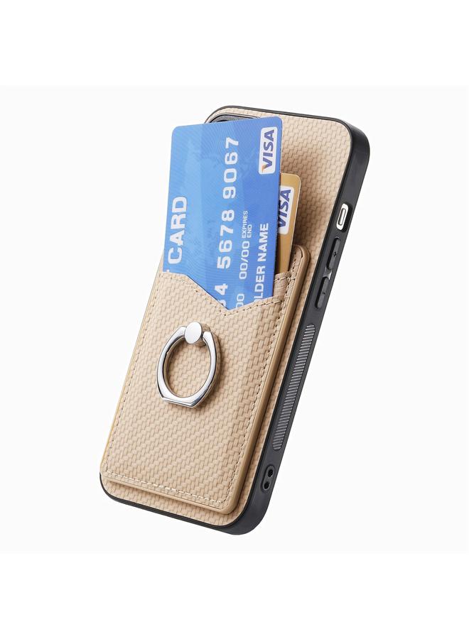 اس-توب جراب لهاتف Google Pixel 6 من ألياف الكربون مع حامل بطاقات وحلقة للهاتف - Image 3