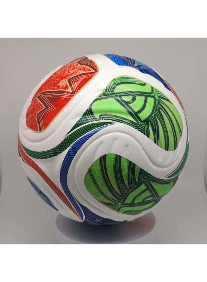 كرة مباراة كأس العالم فيفا 2026 الولايات المتحدة - المكسيك - كندا ثلاثية الموجات في علبة هدايا فاخرة حجم 5 وكرة حجم 4 للأطفال وطلاب المدارس الابتدائية