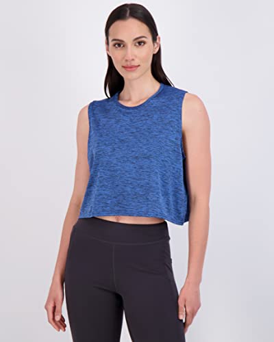 REALESSENTIALS Real Essentials 5 Pack Womens Dry Fit Crop Summer Tank Top Gym Yoga Workout Sports Tee Available in Plus Size Set 1 L - Image 3