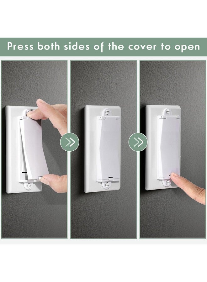 PSZEZNZ 6 Light Switch Guard Cover, Baby Proof Wall Switch Cover Guard for Rocker Light Switch Protects Your Lights or Circuits from Being Accidentally Turned On or Off (White) - Image 5