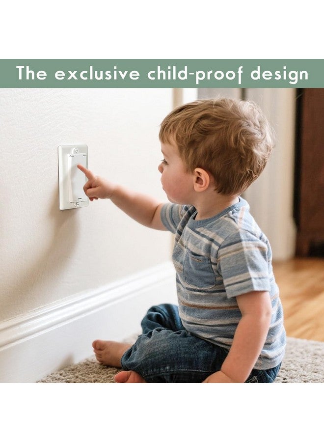 PSZEZNZ 6 Light Switch Guard Cover, Baby Proof Wall Switch Cover Guard for Rocker Light Switch Protects Your Lights or Circuits from Being Accidentally Turned On or Off (White) - Image 3