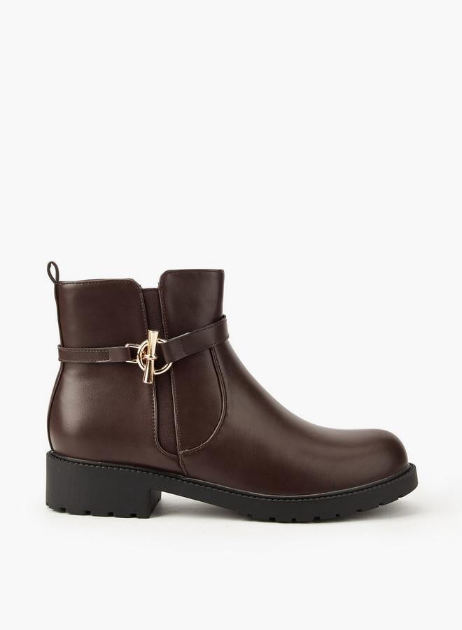 Flora Bella By Shoexpress Women Buckle Detail Ankle Boots - Image 1