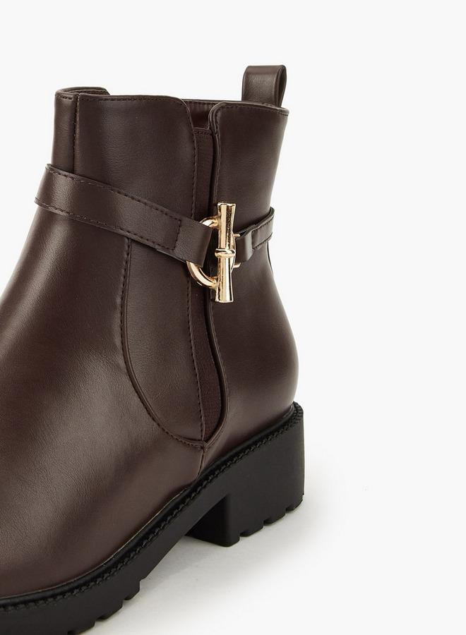 Flora Bella By Shoexpress Women Buckle Detail Ankle Boots - Image 4