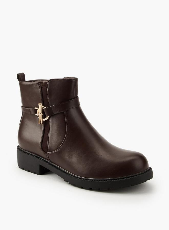 Flora Bella By Shoexpress Women Buckle Detail Ankle Boots - Image 2