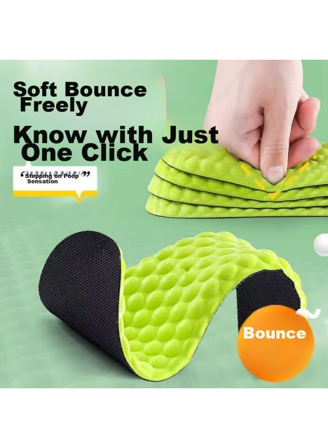 Warrior 2 Pairs Of Insoles For Men's Sports, Shock Absorption, Soft And Breathable, Sweat Absorption, Military Training Pupp 2 Pairs Black Green 39-40 - Image 3