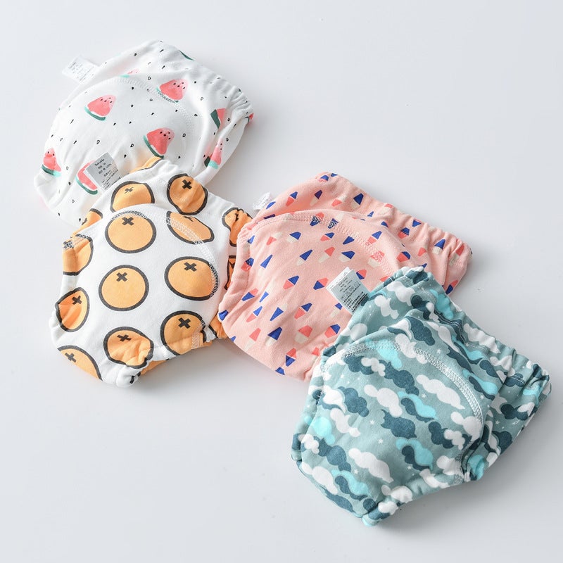 Korean version of baby cotton gauze diaper waterproof newborn washable diaper diaper pocket baby study pants carrot 90 yards are suitable for 15-23 catties baby - Image 3