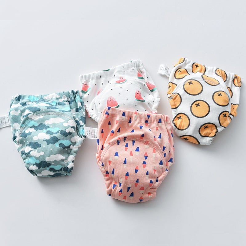 Korean version of baby cotton gauze diaper waterproof newborn washable diaper diaper pocket baby study pants carrot 90 yards are suitable for 15-23 catties baby - Image 2