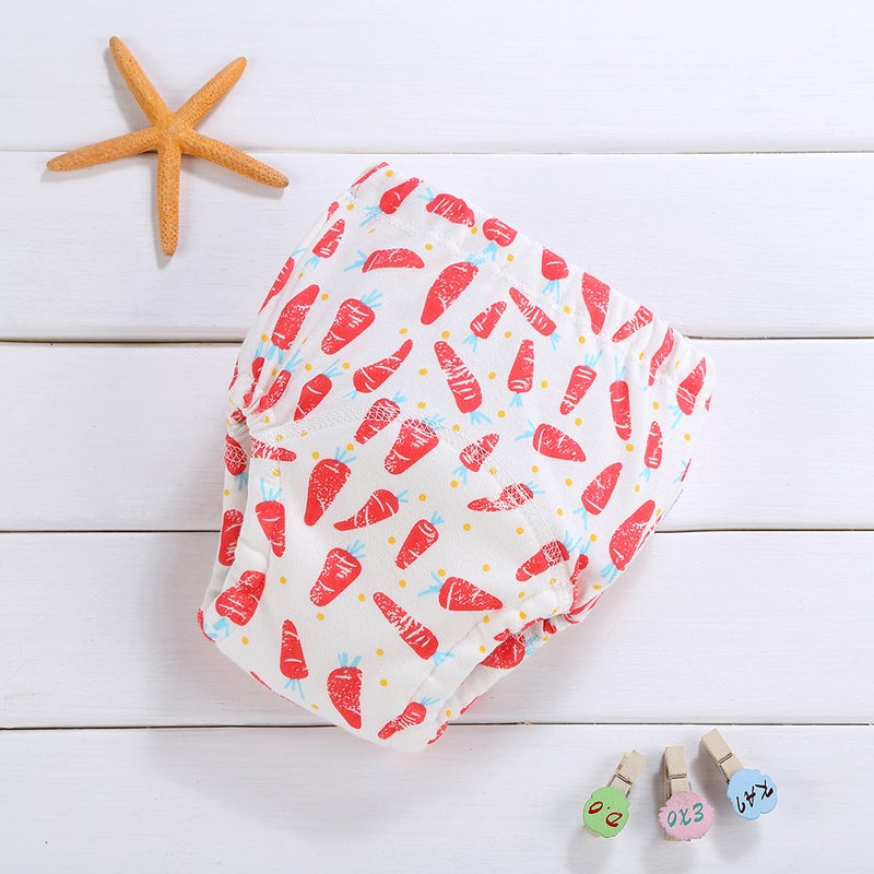 Korean version of baby cotton gauze diaper waterproof newborn washable diaper diaper pocket baby study pants carrot 90 yards are suitable for 15-23 catties baby - Image 1