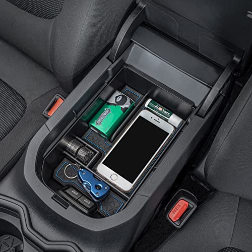 TOPINSTALL صينية مركزية زرقاء من TOPINSTALL متوافقة مع تويوتا RAV4 2019-2024 2025، منظم صندوق مسند الذراع، صندوق تخزين من بلاستيك ABS - Image 5