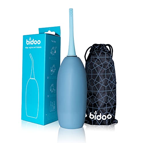 takva BIDOO The Universal, Portable Bidet (Aqua) with Cap and Travel Bag l Replaces Wet Wipes and Shower Toilet l Peri Bottle for Postpartum l Elder Care l New Moms l Pre and Post-Intimacy - Image 1