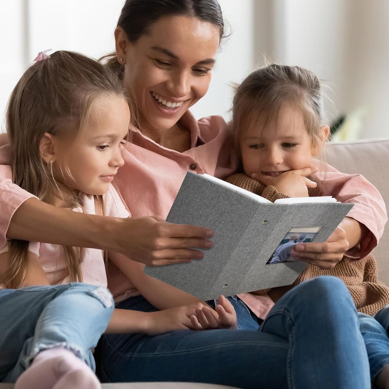 Vienrose ألبوم صور فينروز من الكتان بسعة 300 جيب لصور بحجم 4×6 بوصة، غلاف قماشي، ألبومات صور قابلة للإدراج، هدية للزفاف والعائلة وعيد الحب - Image 5