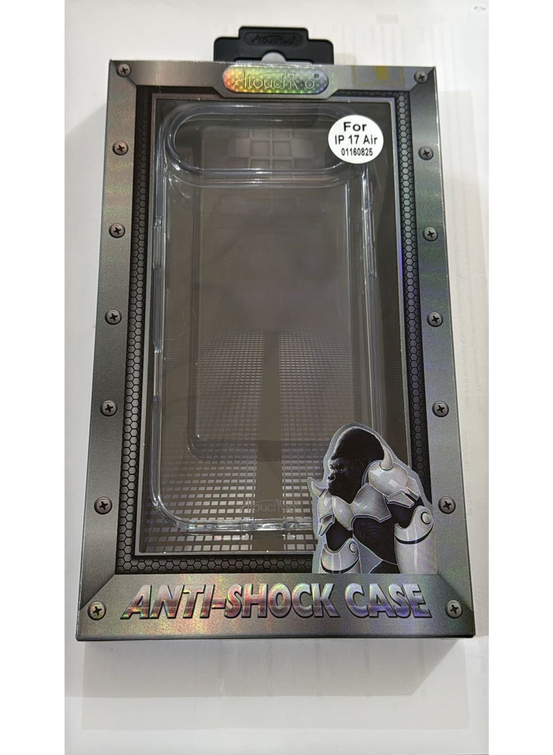 Atouchbo iPhone 17 Air Clear shockproof case that protects while keeping the original phone look Lightweight cover with anti-yellowing protection. This clear protective case combines TPU flexibility and PC durability to shield your phone from drops, impacts, and scratches. Equipped with anti-yellowing coating to stay transparent for longer. Slim design keeps the phone elegant and comfortable to hold.