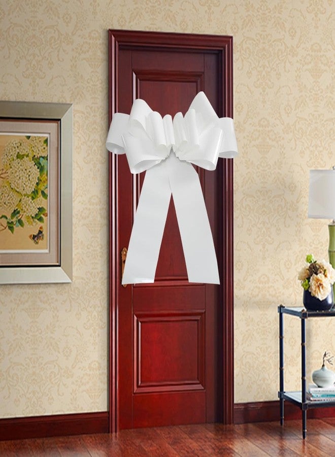 HQJAXJ Giant Bow for Car,Big White Car Bow,30 inch Giant Gift Wrapping Bow for Gift Decoration for Christmas,New House,Car,Party,Festival. (White - Image 4