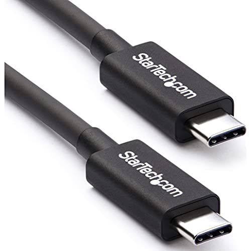 StarTech.com 50cm (1.6ft) Passive Thunderbolt 3 Cable, 40Gbps, 100W PD, 4K/5K Video, Thunderbolt Cable, Compatible with USB4/DP Alt Mode, Thunderbolt 4, USB 3.2/Type-C (TBLT34MM50CM) - Image 1