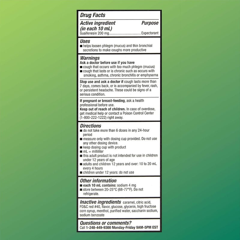 Quality Choice Adult Tussin Expectorant Loosens and Relieves Chest Congestion Cherry Flavor 4 FL OZ - Image 3