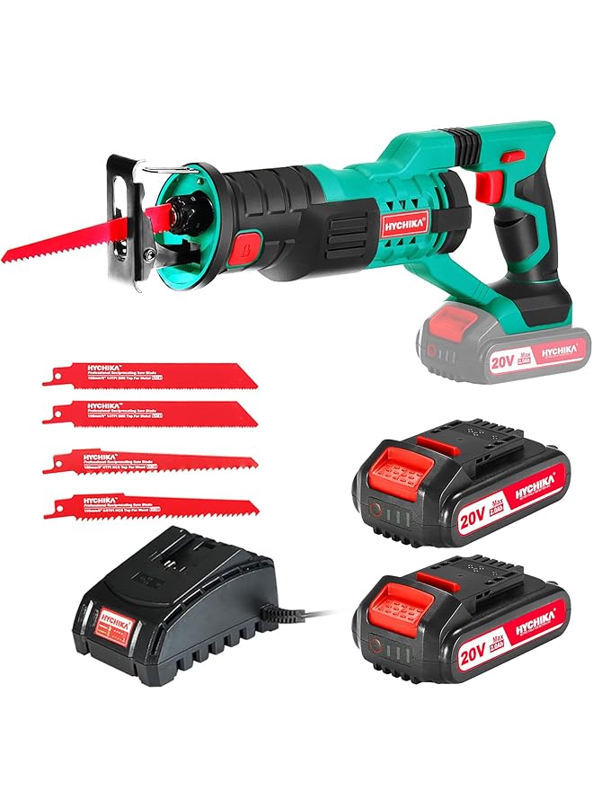 erorex Cordless Reciprocating Saw 18V Brushless Electric Saws 0 2800Spm Variable Speed Electric Saw With 2X2000Mah Batteries 2 Pcs Saw Blades Fast Charger Led Light For Wood Metal Pvc Cutting - Image 1
