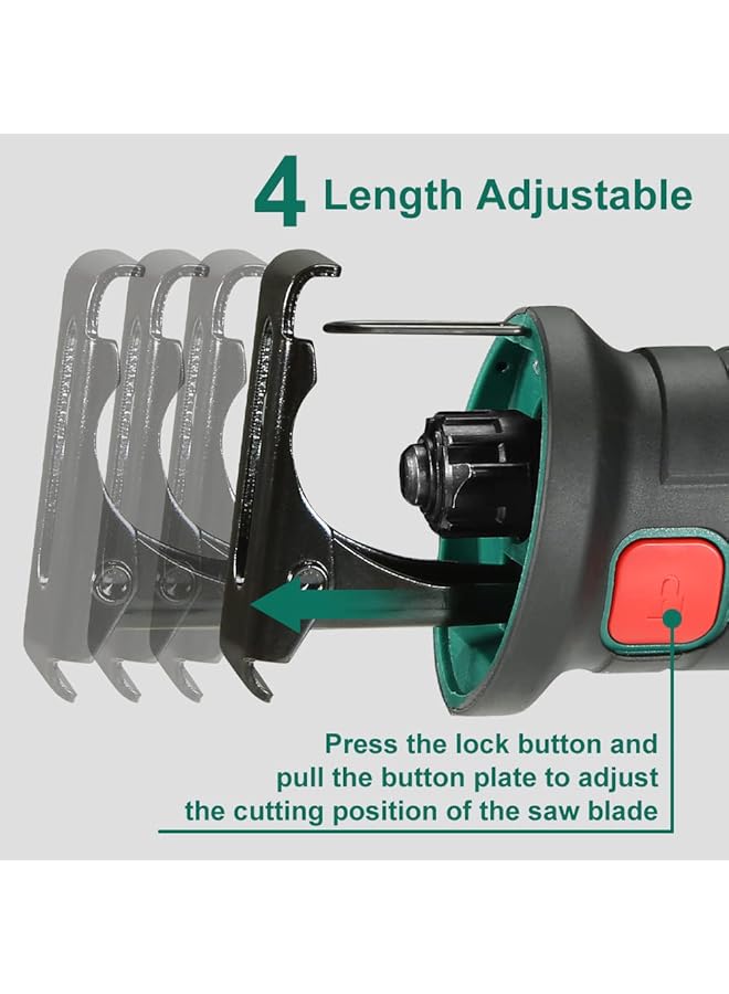 erorex Cordless Reciprocating Saw 18V Brushless Electric Saws 0 2800Spm Variable Speed Electric Saw With 2X2000Mah Batteries 2 Pcs Saw Blades Fast Charger Led Light For Wood Metal Pvc Cutting - Image 3