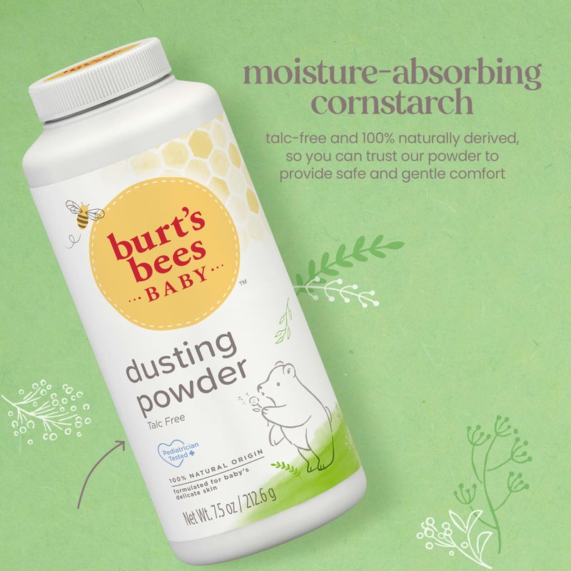 Burt's Bees هدايا عيد الميلاد من بيرتس بيز، مسحوق بودرة للأطفال، 100% من أصل طبيعي، خالي من التلك، مختبر من قبل أطباء الأطفال، 7.5 أونصة، قد يختلف التعبئة - Image 3