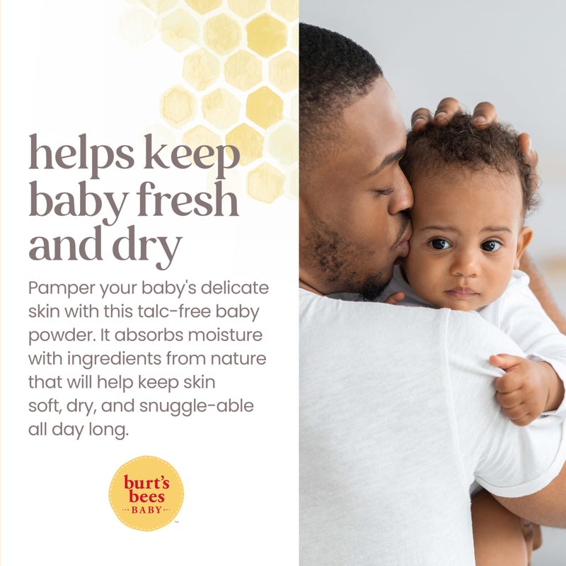 Burt's Bees هدايا عيد الميلاد من بيرتس بيز، مسحوق بودرة للأطفال، 100% من أصل طبيعي، خالي من التلك، مختبر من قبل أطباء الأطفال، 7.5 أونصة، قد يختلف التعبئة - Image 4