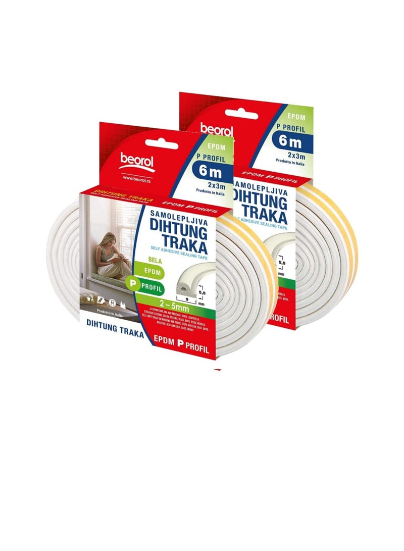 بيورول شريط لاصق ذاتي اللصق 'P' للملف أبيض 2 × 3 متر PBE6 Beorol - Image 1