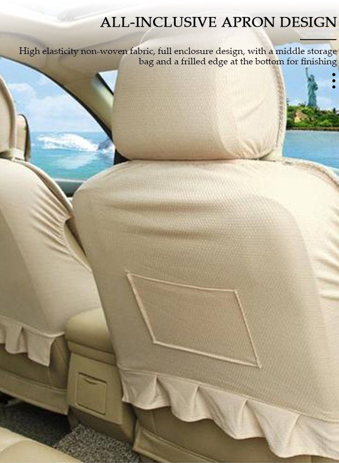 DUNISO Front Car Seat Cover, Breathable Car Seat Protector with Back Pocket Universal Four Seasons Seat Cushion Compatible with 95% Vehicle Fit for Cars Truck SUV or Vans - Image 2