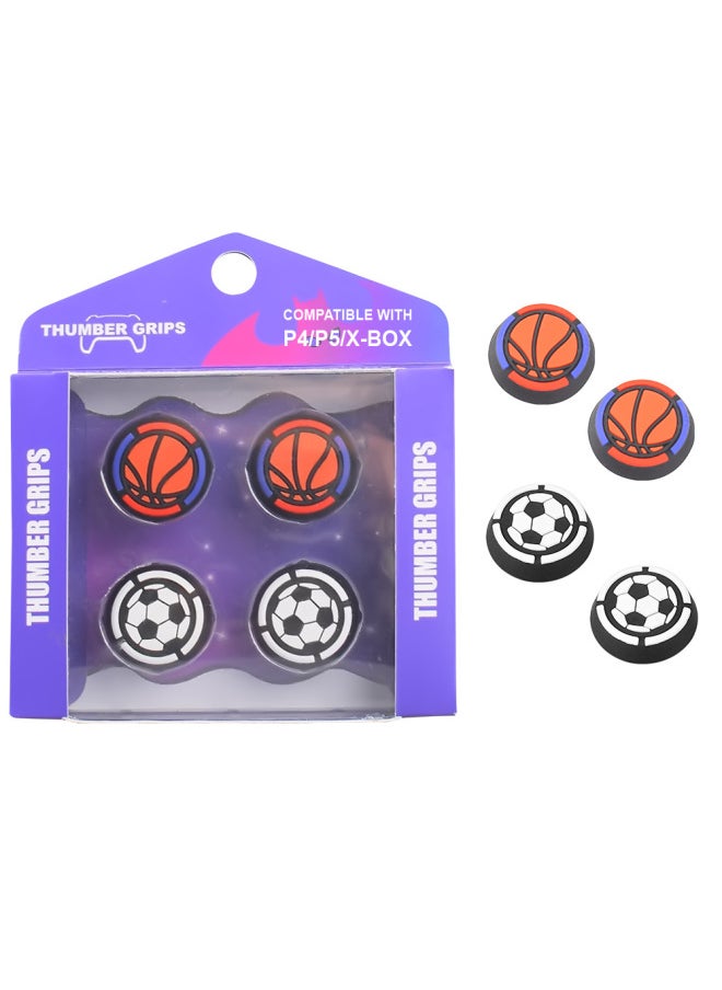 Generic - PS5 Key Cap PS4 3D Rocker Protection Cap XBOX/360/ONE Handle Non-slip Silicone Cap Spot-Product Color:GP5-218TZ-0012 * Basketball 2 * Football - Image 1