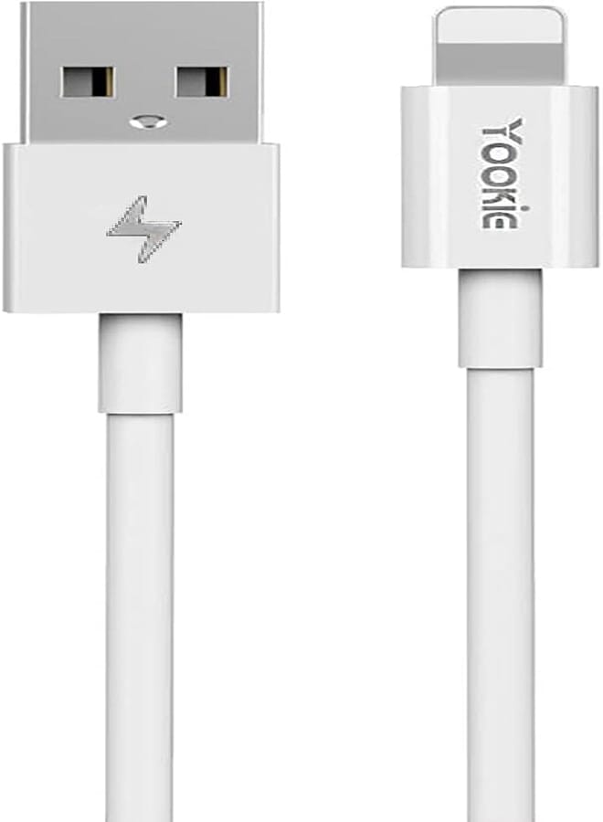 Yookie CB1 Lightning Cable 1 meter 2.4A Fast Charging and Data Transfer - White