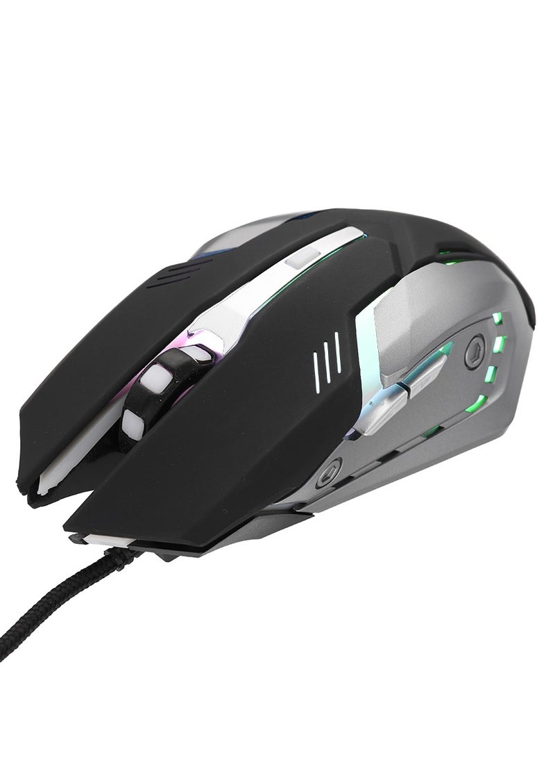 LOG M-529 Wired Ergonomic Design Gaming Mouse, 3 DPI Levels: (1800 / 2400 / 3600) Compatible With PC, Mac, Laptop - Black - Image 2