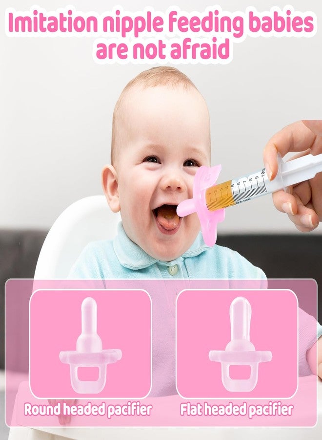 Aoaodbu Baby Medicine Dispenser, Baby Medicine Syringe, 0 months and up Baby Pacifiers, 100% Silicone Pacifiers, BPA-Free (Pink) - Image 4