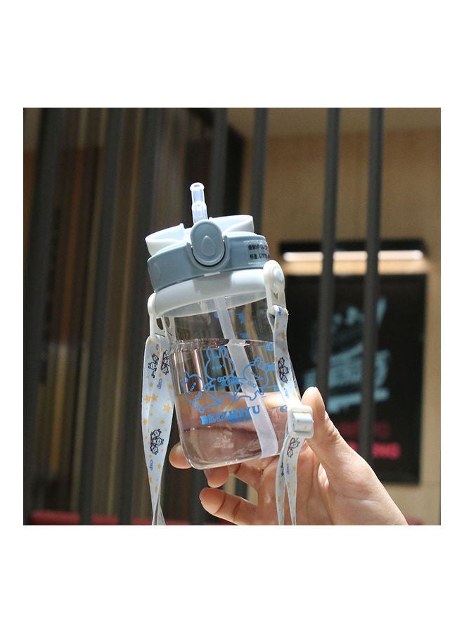 Cartoon Themed Water Bottle With Straw