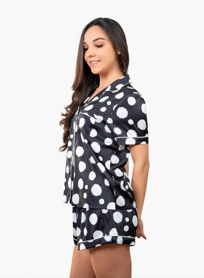 أدريا طقم بيجامة قصير كلاسيكي للسيدات