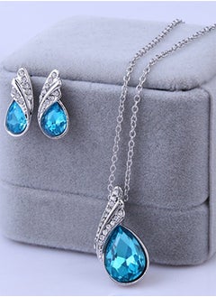 CJ 2-Piece Crystal Studded Pendant And Earrings Set  - Image 2
