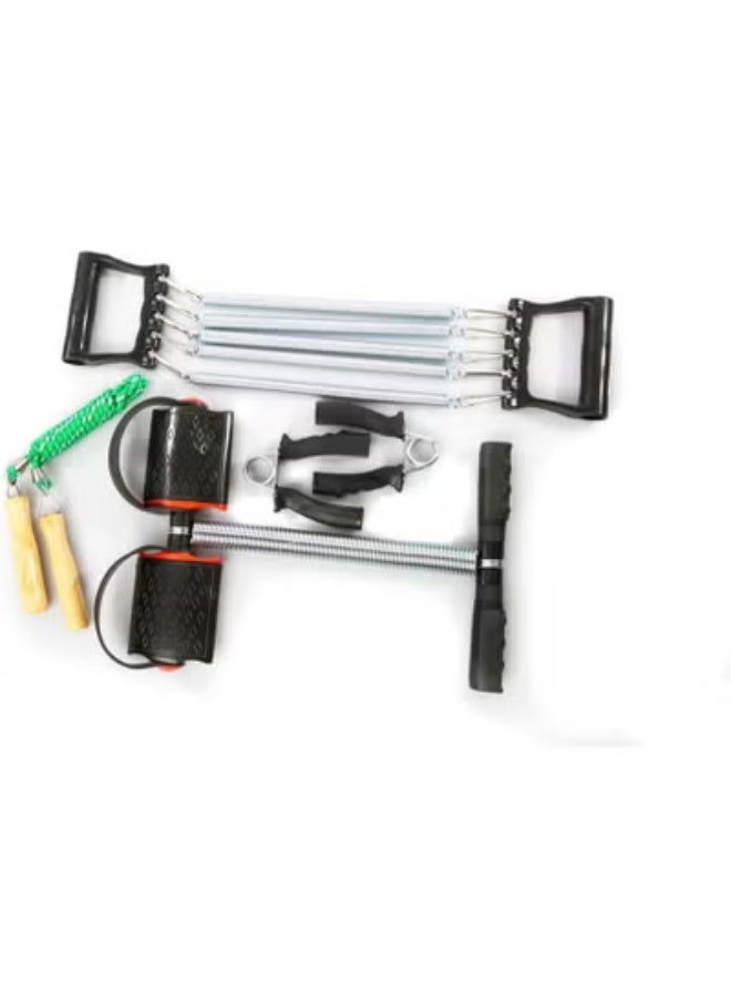 MYNZAA Training Set – Chest Expander, Hand Grips, Power Twister & Jump Rope for Fitness and Muscle Training - Image 1